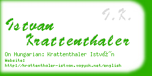 istvan krattenthaler business card